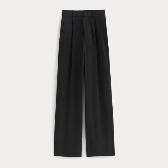 Everlane Way High Drape Pant, Black. NWT. Size 10R - Picture 1 of 7